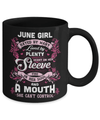 June Girl Hated By Many Loved By Plenty Heart On Her Sleeve Mug Coffee Mug | Teecentury.com