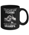 I Love More Than Fishing Being Grandpa Funny Fathers Day Mug Coffee Mug | Teecentury.com