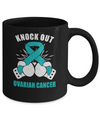 Boxing knock out Ovarian Cancer Awareness Support Mug Coffee Mug | Teecentury.com