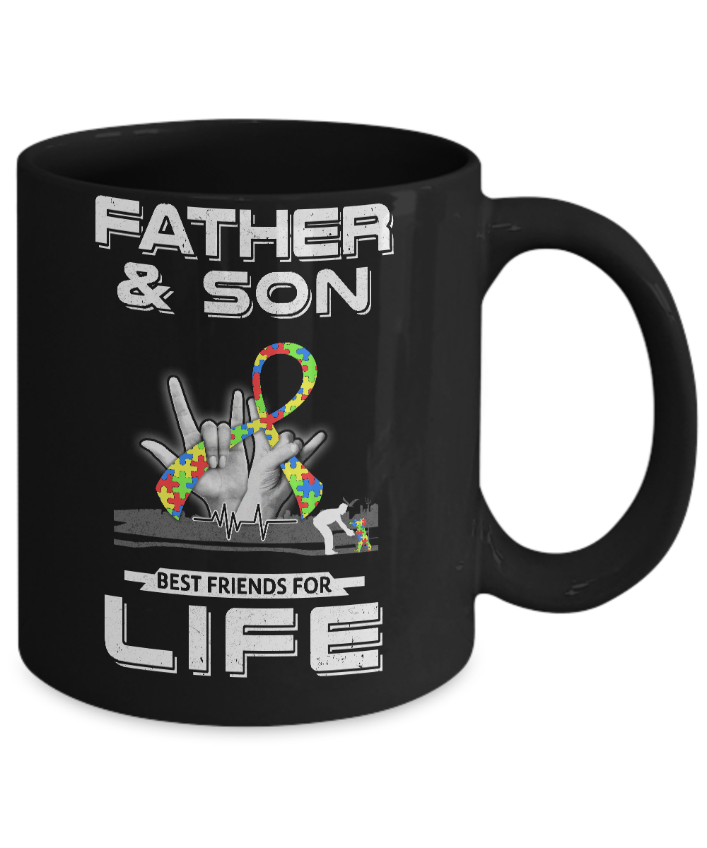 Father And Son Best Friends For Life Autism Awareness Mug Coffee Mug | Teecentury.com