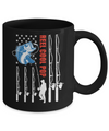 Reel Cool Pop American Flag Fish Fishing Fathers Day Mug Coffee Mug | Teecentury.com