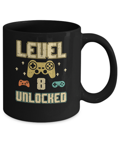 Level 8 Unlocked Video Gamer 8th Birthday Gift Mug Coffee Mug | Teecentury.com