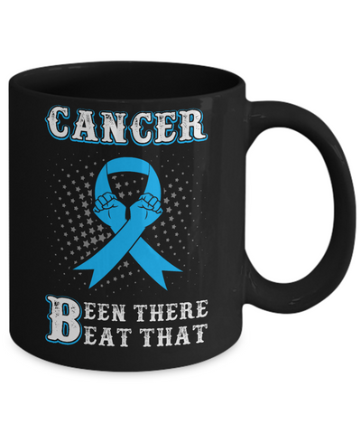Prostate Cancer Been There Beat That Blue Awareness Ribbon Mug Coffee Mug | Teecentury.com