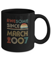 Awesome Since March 2007 Vintage 15th Birthday Gifts Mug Coffee Mug | Teecentury.com