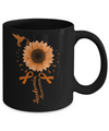 Hummingbird Sunflower Orange Ribbon Leukemia Awareness Mug Coffee Mug | Teecentury.com