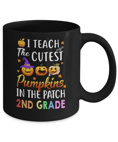 I Teach The Cutest Pumpkins In The Patch 2nd Grade Halloween Mug Coffee Mug | Teecentury.com