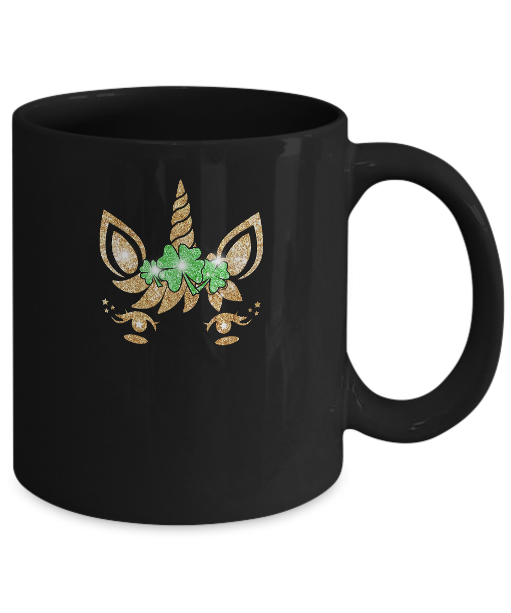 Unicorn Face Saint Patrick's Day For Girls Mug Coffee Mug | Teecentury.com