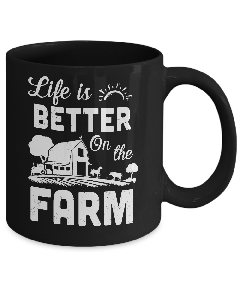 Life Is Better On The Farm Farmer Mug Coffee Mug | Teecentury.com