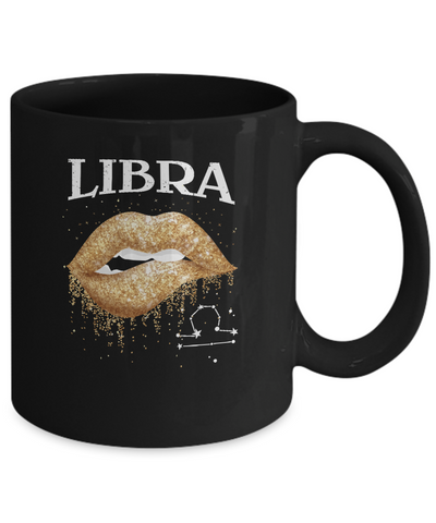 Libra Zodiac September October Birthday Gift Golden Lipstick Mug Coffee Mug | Teecentury.com