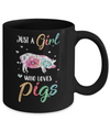 Just A Girl Who Loves Pigs Cute Pig Lover Mug Coffee Mug | Teecentury.com
