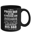 Lucky Dad Have A Stubborn Son Was Born In October Mug Coffee Mug | Teecentury.com