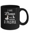 I Like Llamas And Maybe 3 People Mug Coffee Mug | Teecentury.com