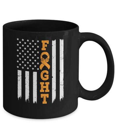 MS Leukemia Awareness American Flag Distressed Mug Coffee Mug | Teecentury.com