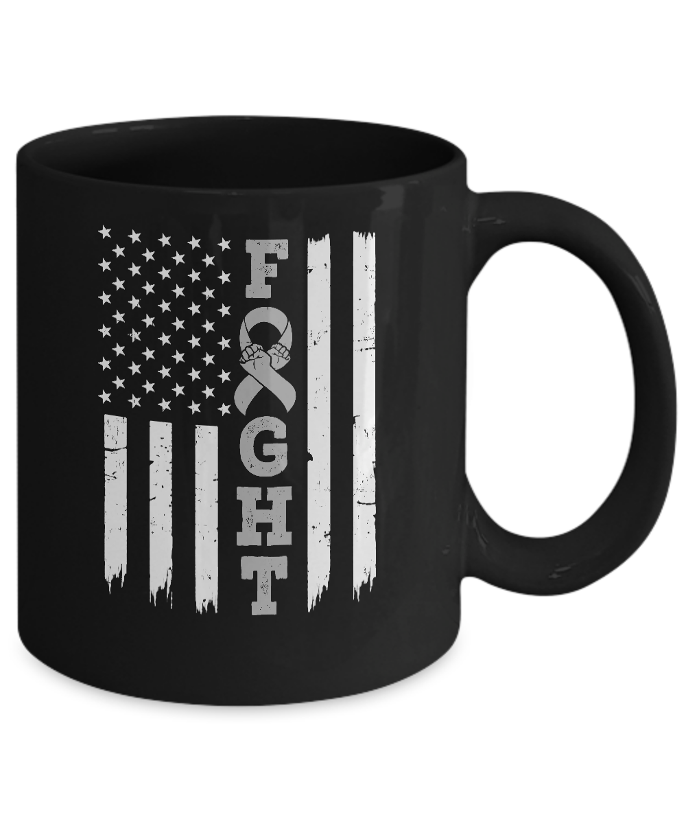 Parkinson's Disease Brain Cancer Awareness American Flag Mug Coffee Mug | Teecentury.com