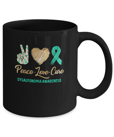 Peace Love Cure Dysautonomia Awareness Mug Coffee Mug | Teecentury.com