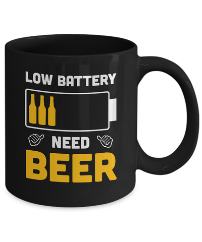 Low Battery Need Beer Mug Coffee Mug | Teecentury.com