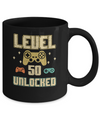 Level 50 Unlocked Video Gamer 50th Birthday Gift Mug Coffee Mug | Teecentury.com