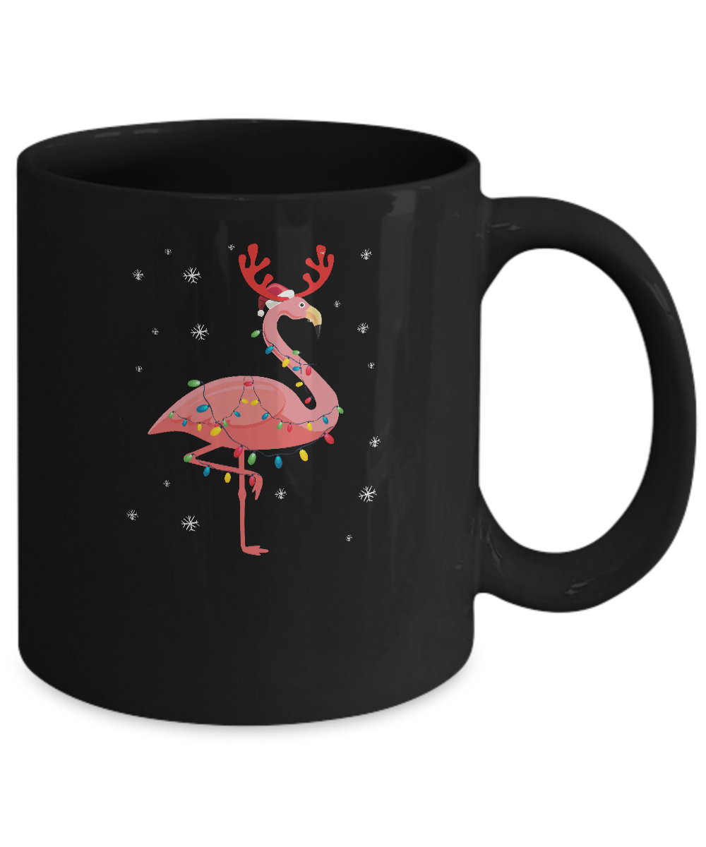 Santa Hat Flamingo Reindeer Christmas Gifts Mug Coffee Mug | Teecentury.com