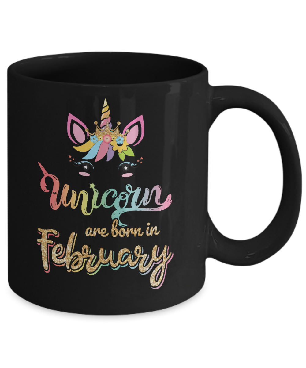 Cute Unicorns Are Born In February Birthday Gift Mug Coffee Mug | Teecentury.com