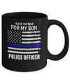 I Back The Blue For My Son Proud Mom Police Officer Mug Coffee Mug | Teecentury.com
