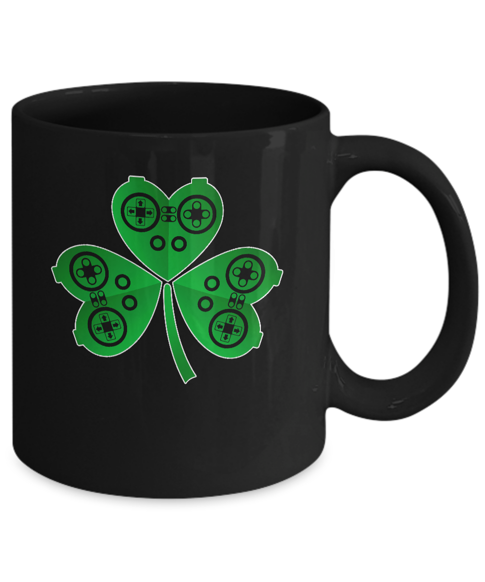 Video Game Controller St Patrick's Day Shamrock Gift Boys Mug Coffee Mug | Teecentury.com