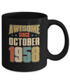 Vintage Retro Awesome Since October 1958 64th Birthday Mug Coffee Mug | Teecentury.com
