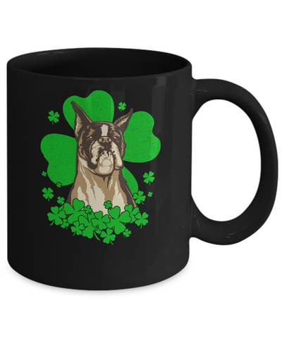 Boxer St. Patrick's Day Clovers Mug Coffee Mug | Teecentury.com