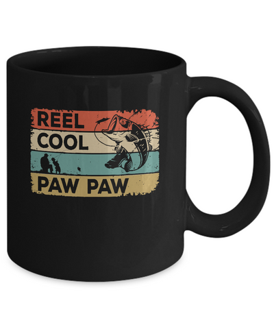 Vintage Reel Cool Paw Paw Fish Fishing Fathers Day Mug Coffee Mug | Teecentury.com