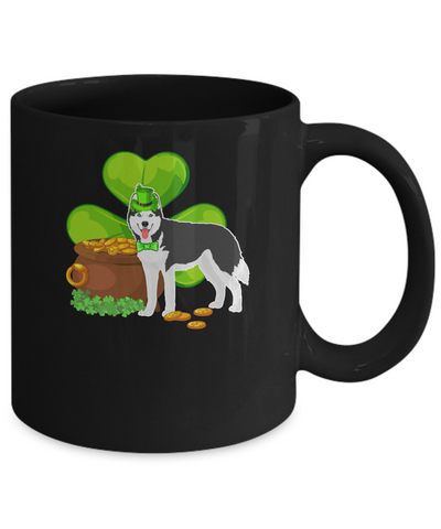 Husky St Patrick's Day Irish Dog Lover Funny Gifts Mug Coffee Mug | Teecentury.com