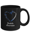 Butterfly Believe Diabetes Awareness Ribbon Gifts Mug Coffee Mug | Teecentury.com