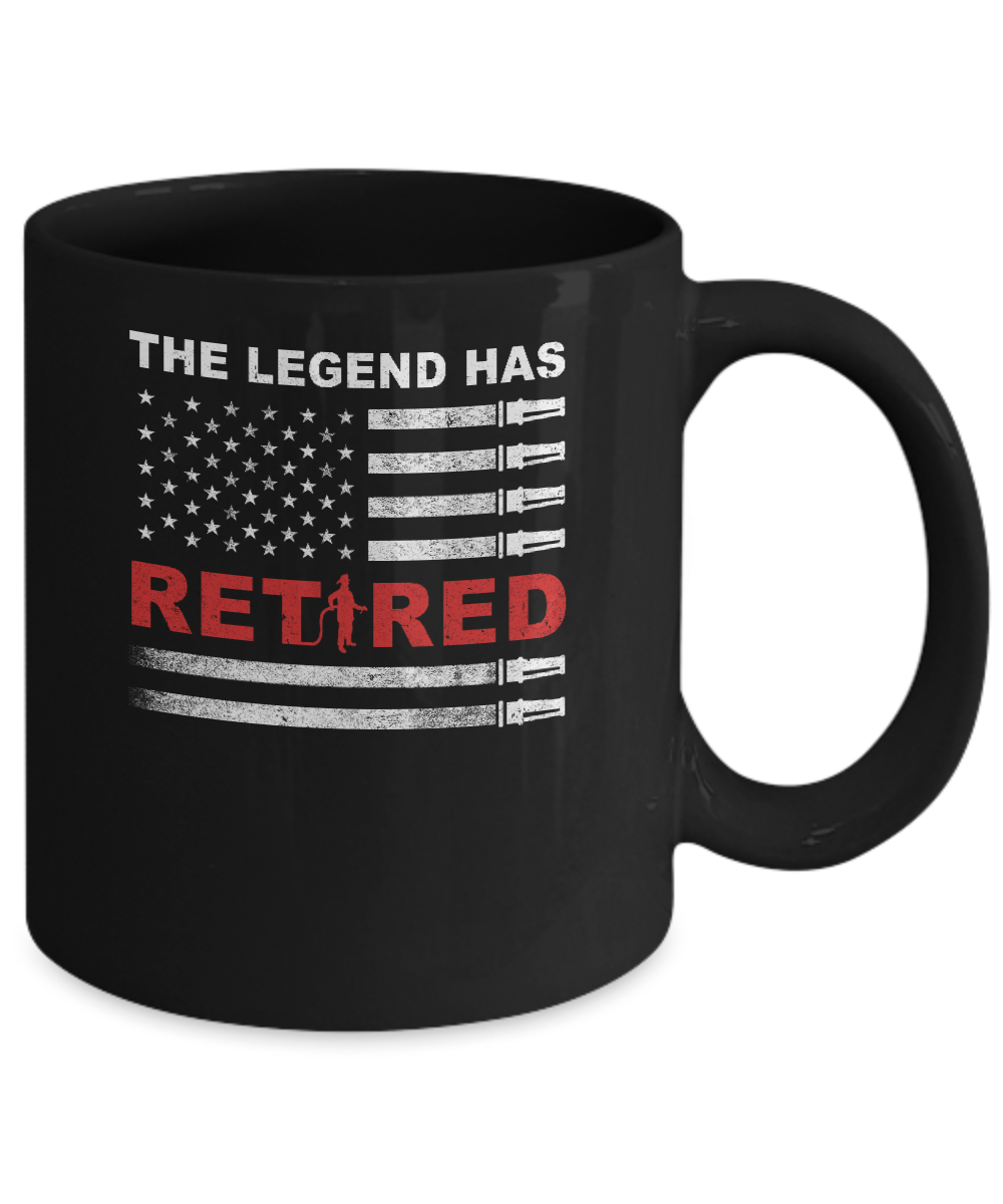 The Legend Has Retired Firefighter Retirement Gift Mug Coffee Mug | Teecentury.com