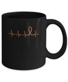 MS Leukemia Awareness Orange Ribbon Heartbeat Mug Coffee Mug | Teecentury.com