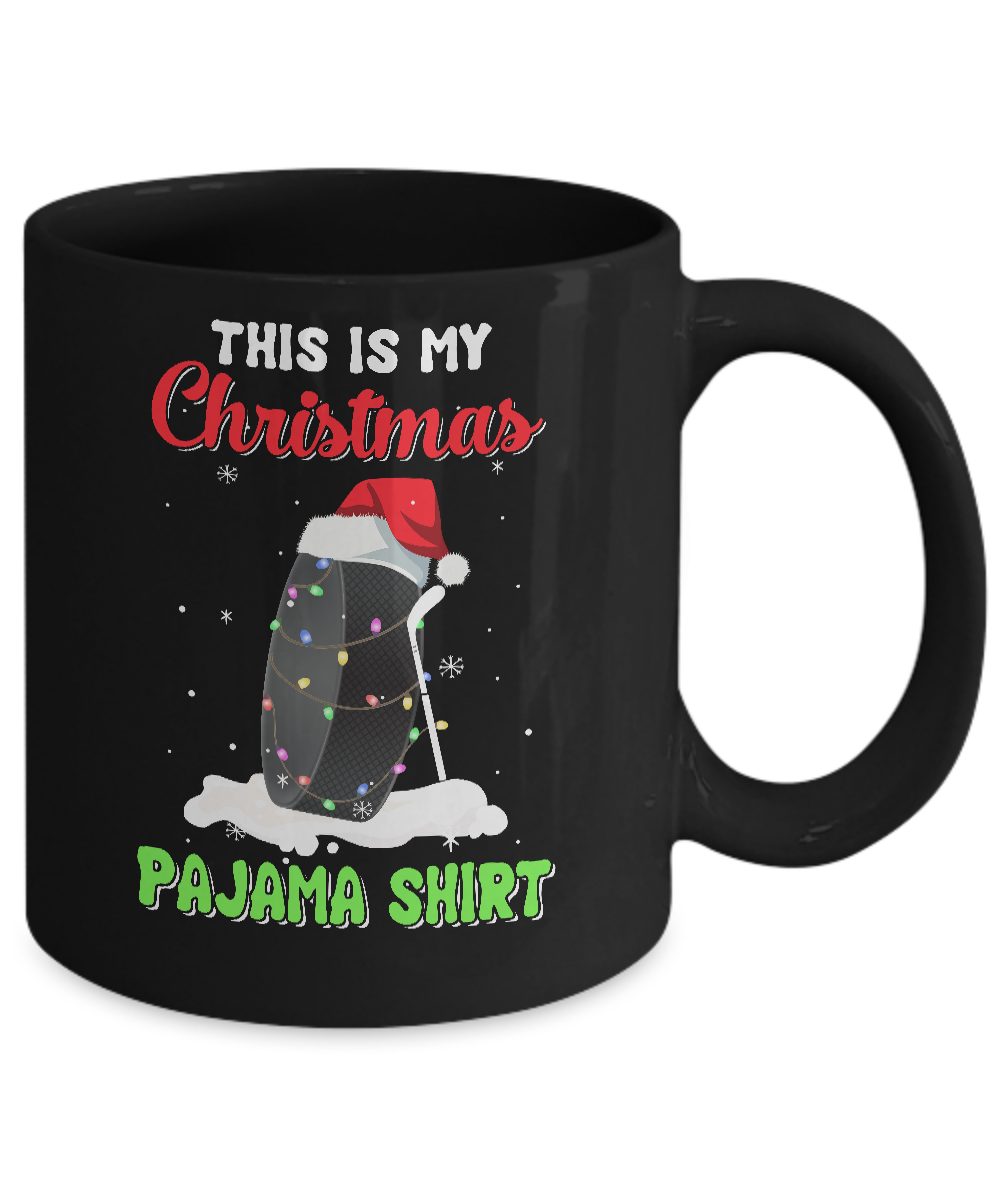This Is My Christmas Pajama Xmas Hockey Santa Mug Coffee Mug | Teecentury.com