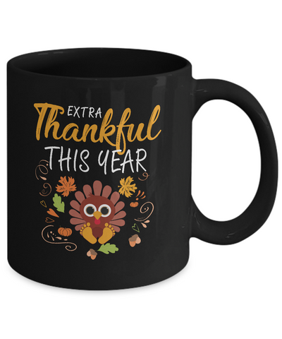 Thankful Pregnancy Mom Turkey Thanksgiving Mug Coffee Mug | Teecentury.com