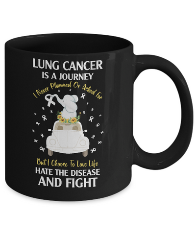 Lung Cancer Awareness Is A Journey Mug Coffee Mug | Teecentury.com