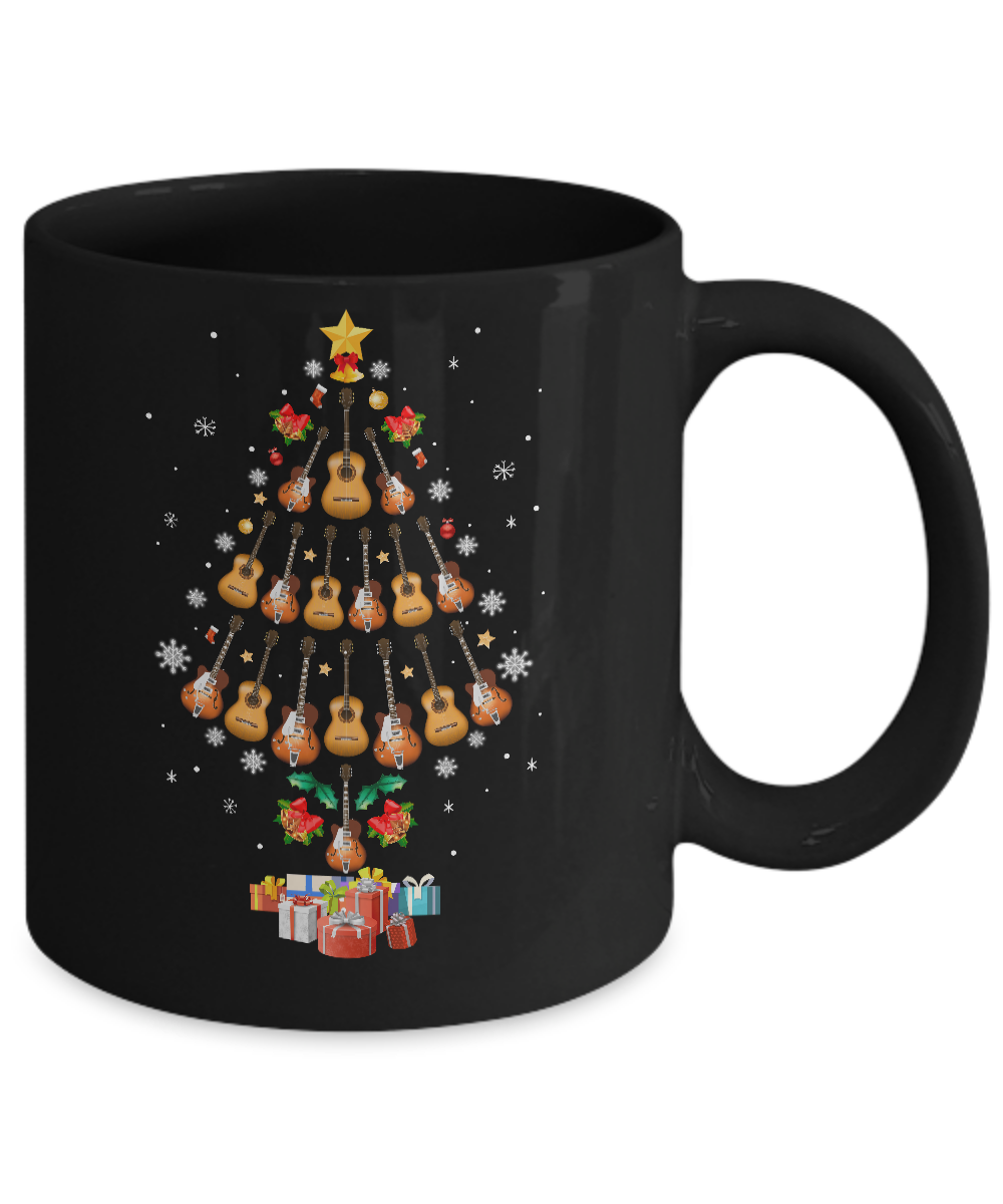Music Guitar Christmas Tree Merry Xmas Gift Mug Coffee Mug | Teecentury.com