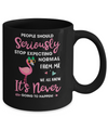 People Should Stop Expecting Normal From Me Flamingo Mug Coffee Mug | Teecentury.com