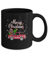 Dachshund Rides Red Truck Christmas Pajama Mug Coffee Mug | Teecentury.com