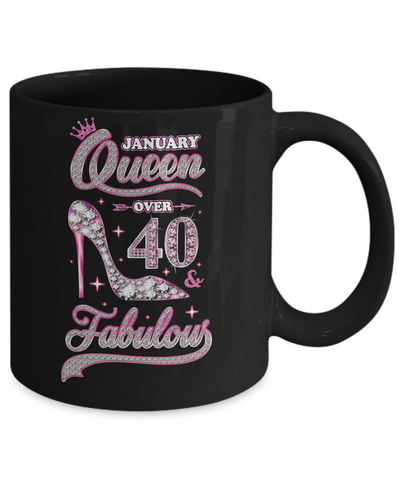 January Queen 40 And Fabulous 1982 40th Years Old Birthday Mug Coffee Mug | Teecentury.com