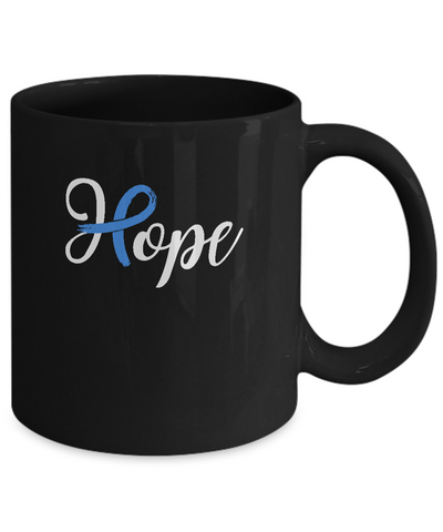 Colon Cancer Awareness Blue Ribbon Hope Mug Coffee Mug | Teecentury.com