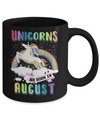 Unicorns Are Born In August Colorful Fun Birthday Mug Coffee Mug | Teecentury.com