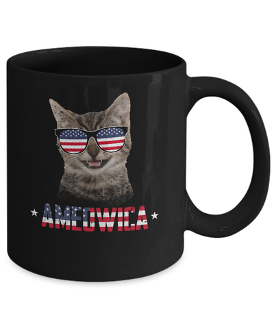 Ameowica 4Th Of July Party Meow Cat American Flag Mug Coffee Mug | Teecentury.com