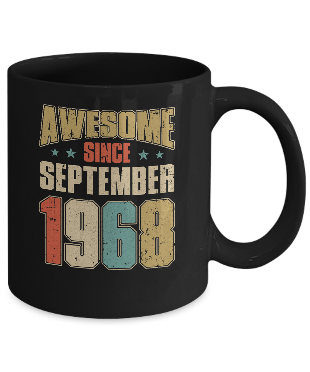 Vintage Retro Awesome Since September 1968 54th Birthday Mug Coffee Mug | Teecentury.com