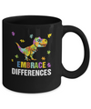 Autism Awareness Puzzle Piece Dinosaur Embrace Differences Mug Coffee Mug | Teecentury.com