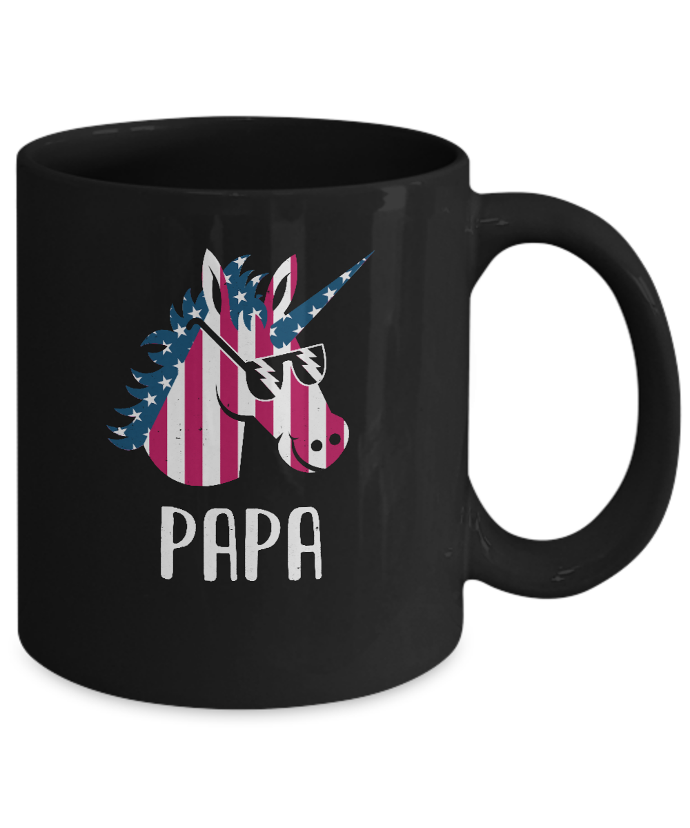Patriotic Papa Unicorn Americorn 4Th Of July Mug Coffee Mug | Teecentury.com