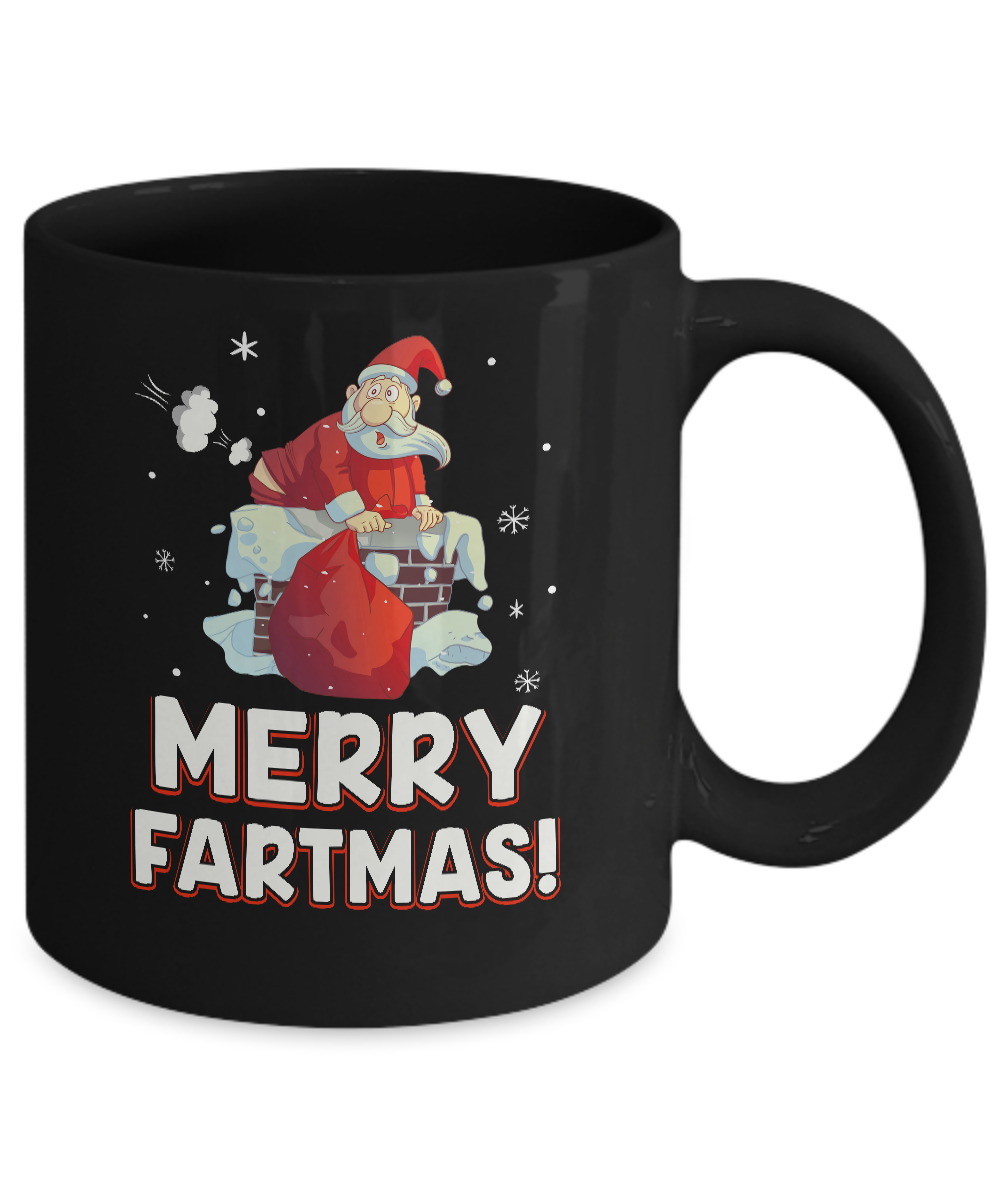 Funny Merry Fartmas Santa Claus Farting Christmas Mug Coffee Mug | Teecentury.com