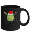 Santa Hat Tennis Reindeer Christmas Gifts Mug Coffee Mug | Teecentury.com