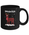 Daughter Deer Red Plaid Christmas Family Matching Pajamas Mug Coffee Mug | Teecentury.com