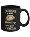 Scorpio Girl Knows More Than She Says October November Birthday Mug Coffee Mug | Teecentury.com
