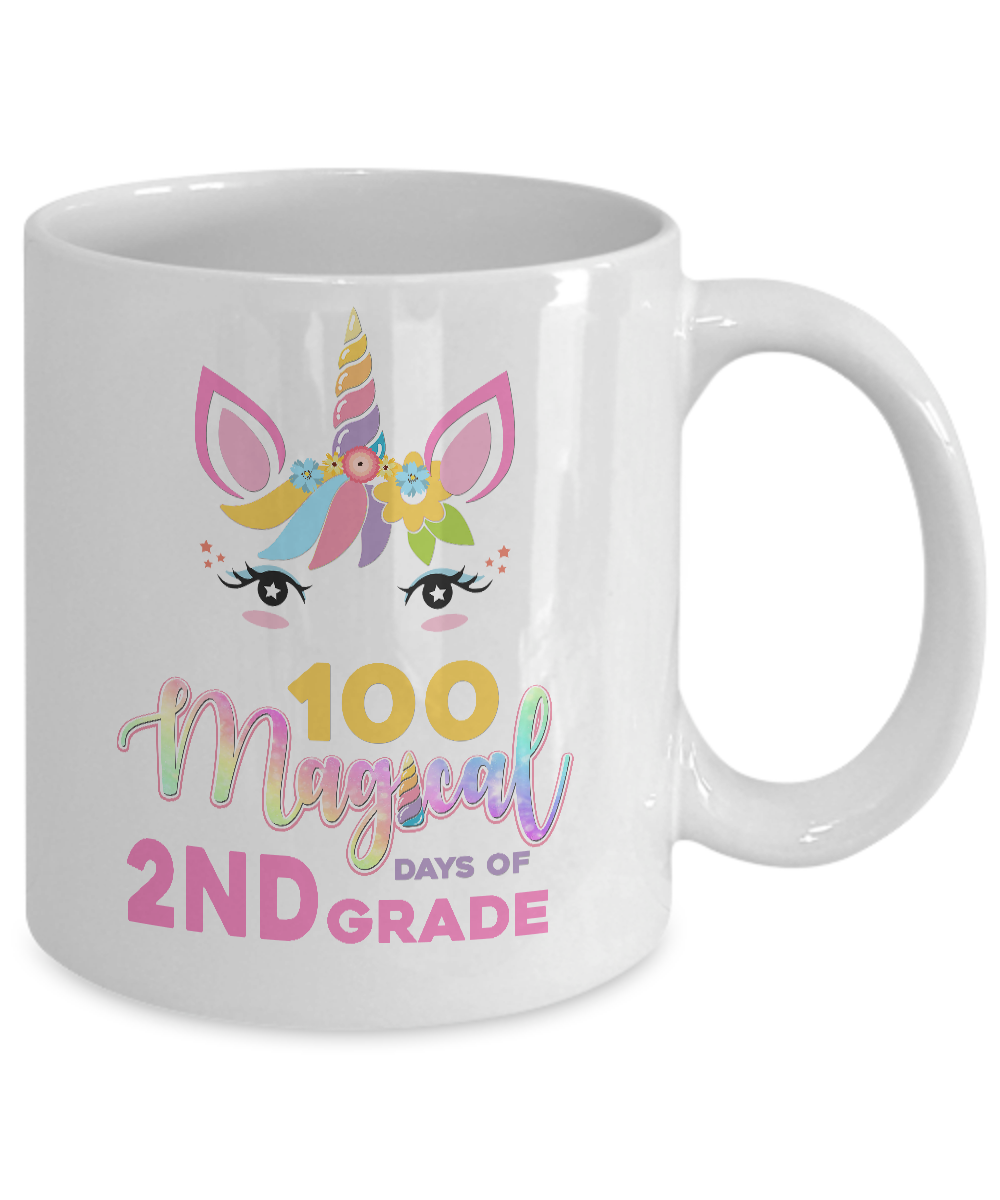 100 Magical Days Of 2Nd Grade School Unicorn Girl Gift Mug Coffee Mug | Teecentury.com